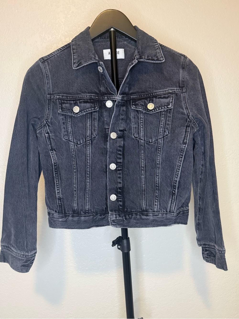Agolde‎ Washed Black Denim Jacket